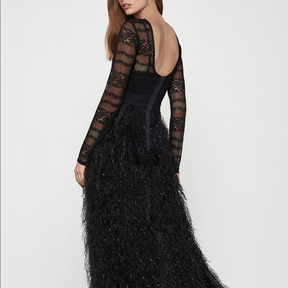 BCBG Black LongSleeve Mesh Dress
